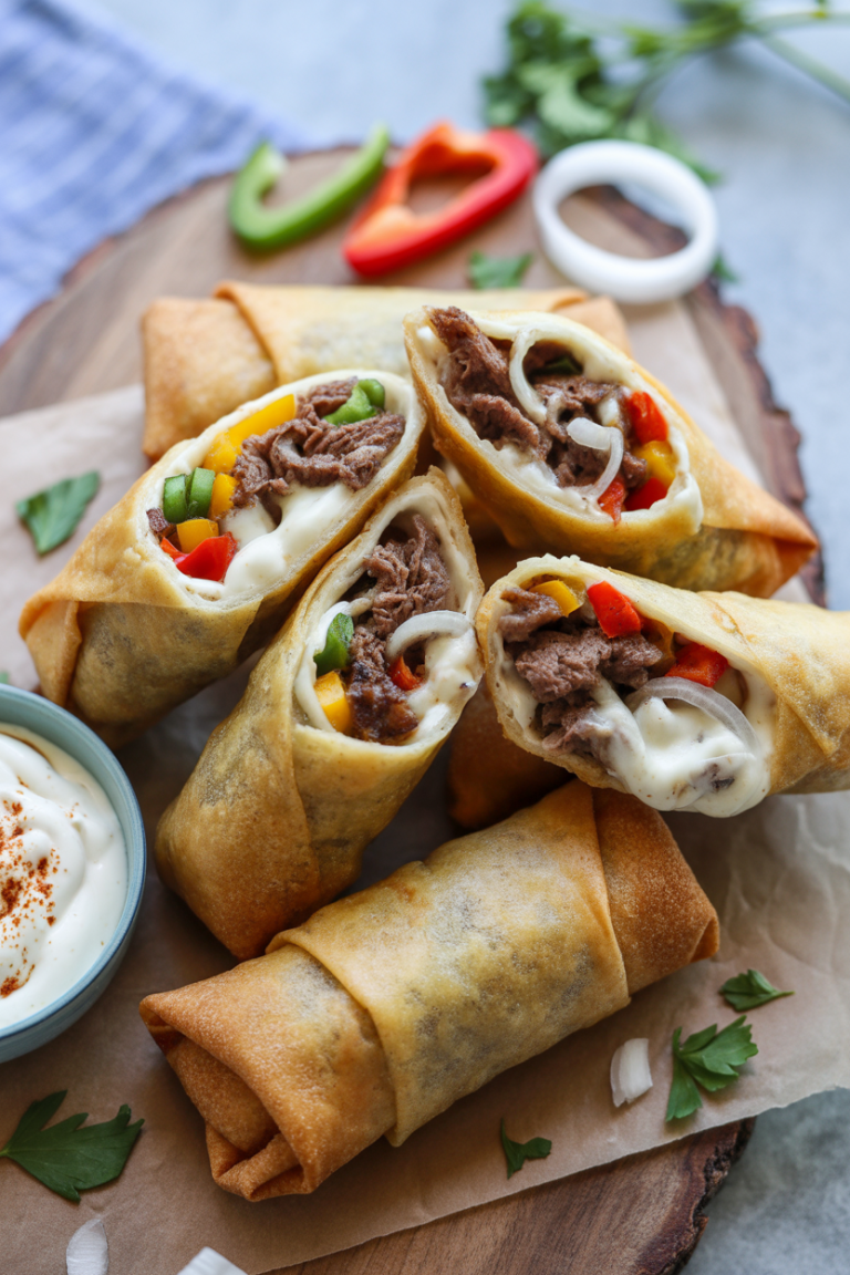 Philly Cheesesteak Egg Rolls – Crispy, Cheesy & So Delicious!