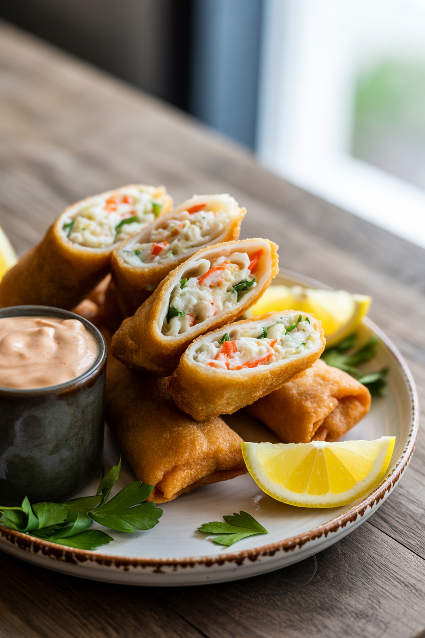 a close up shot of crispy crab cake egg