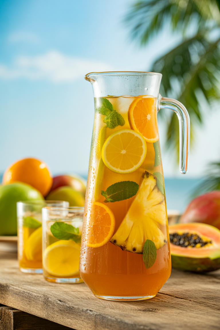 Refreshing Tropical Iced Green Tea Recipe