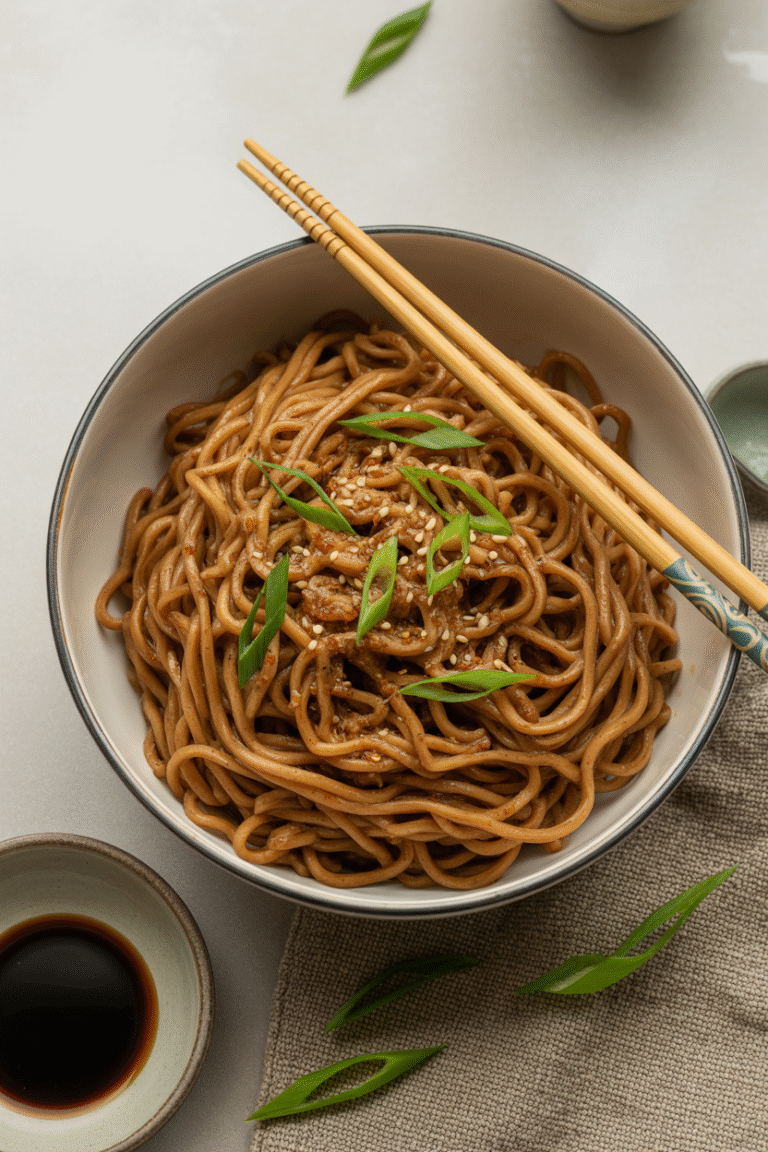 Mongolian Ground Beef Noodles