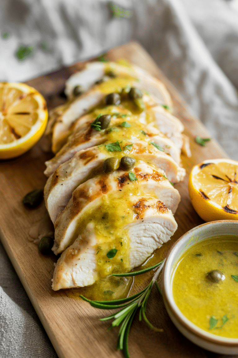 Lemon Herb Grilled Chicken Piccata