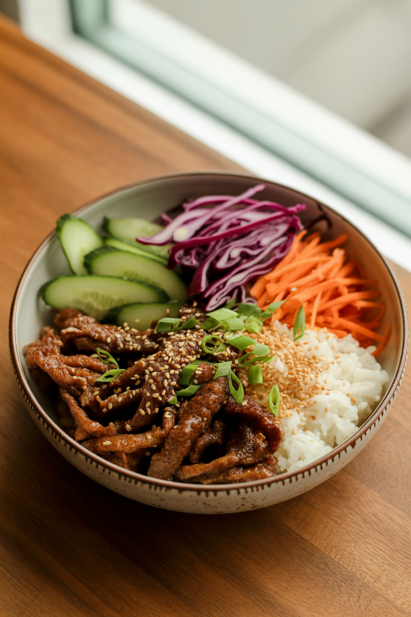 Crispy Beef Rice Bowl 3 a photograph of a crispy beef rice bowl E0RM5mBbQhKHFHnr6D4Sbw w8VMAxPqSYeBURmv8nu5iA 1