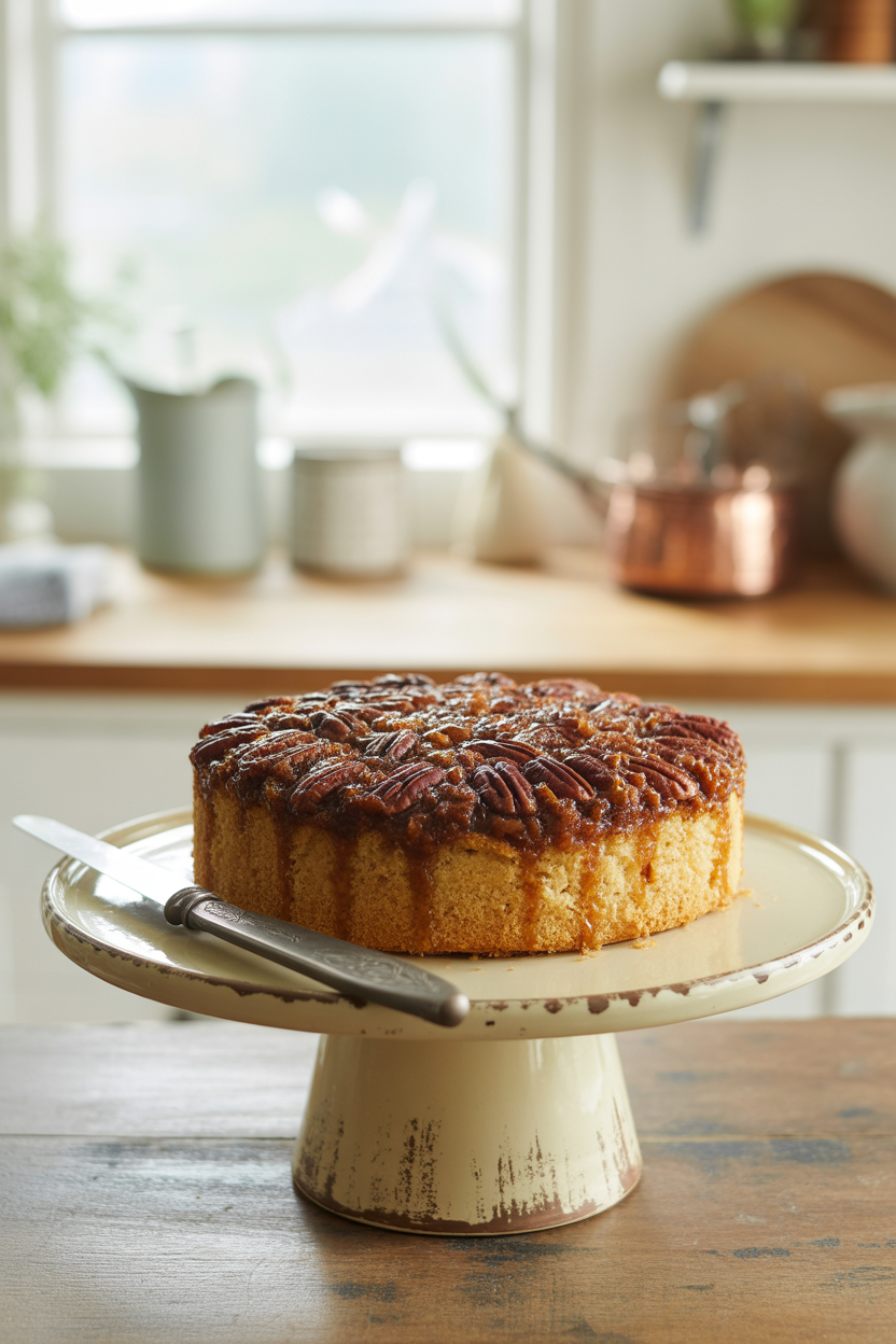 a photograph of a freshly baked pecan up