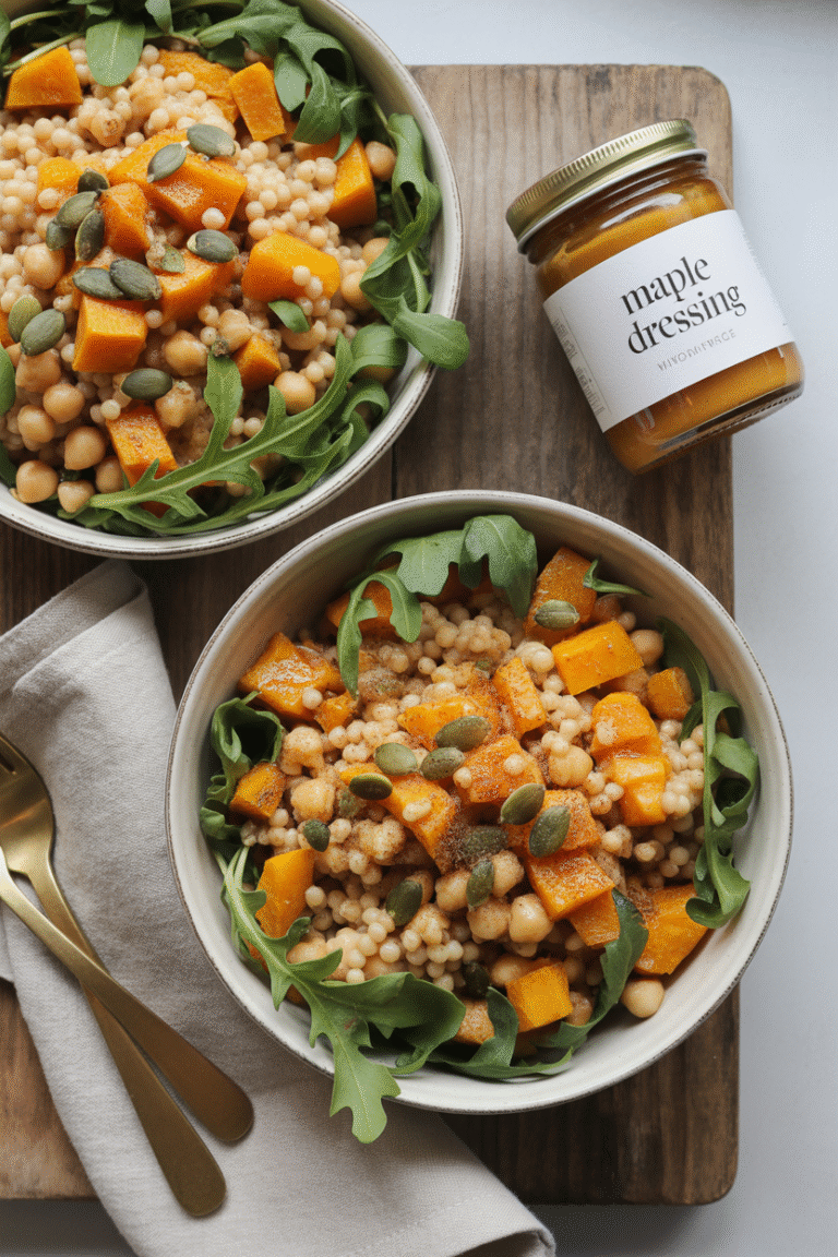 Butternut Couscous Bowls with Maple Vinaigrette