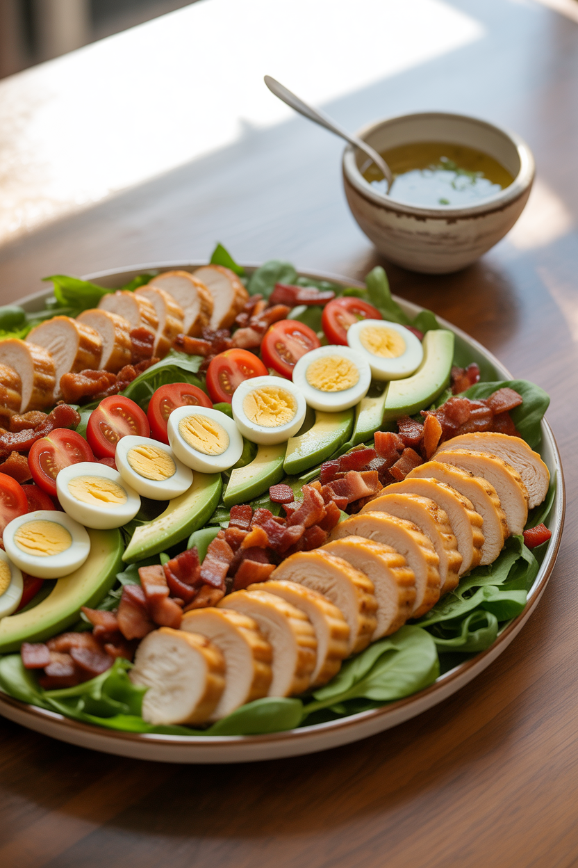 Paleo Grilled Chicken Cobb Salad 5 a photograph of a meticulously arranged uxb2