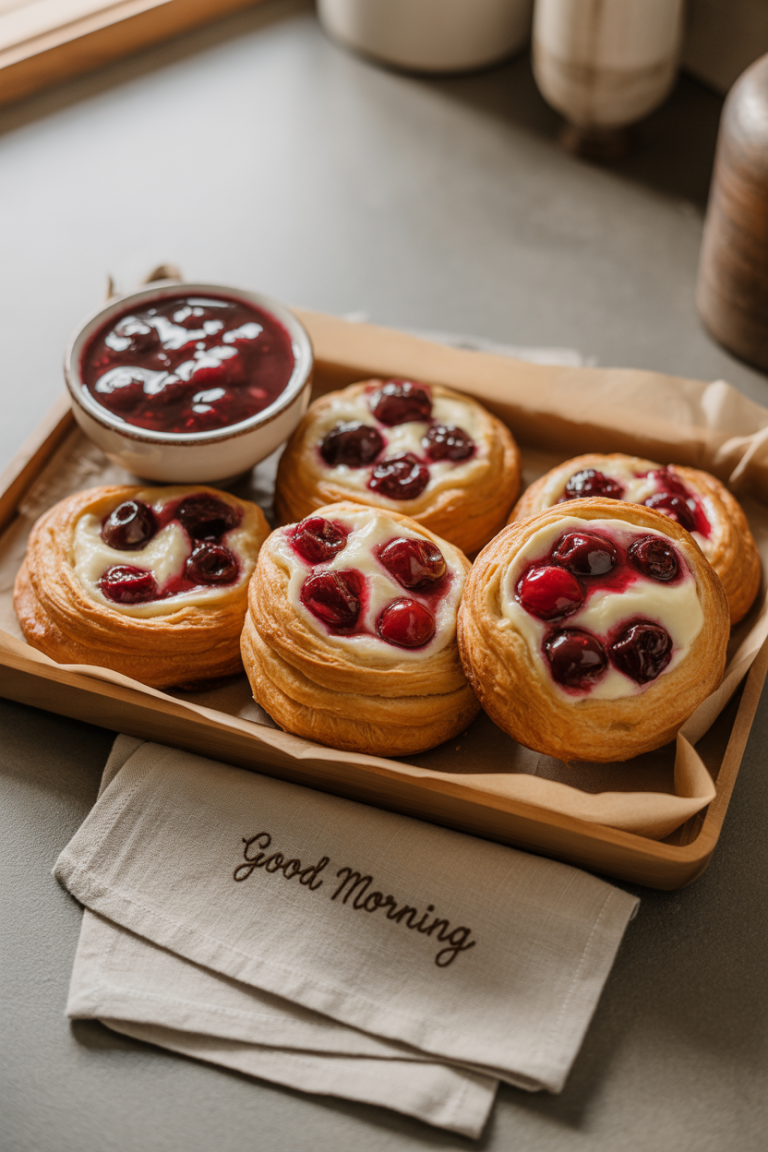 Cherry Cream Cheese Danish: Flaky, Sweet, and Delicious