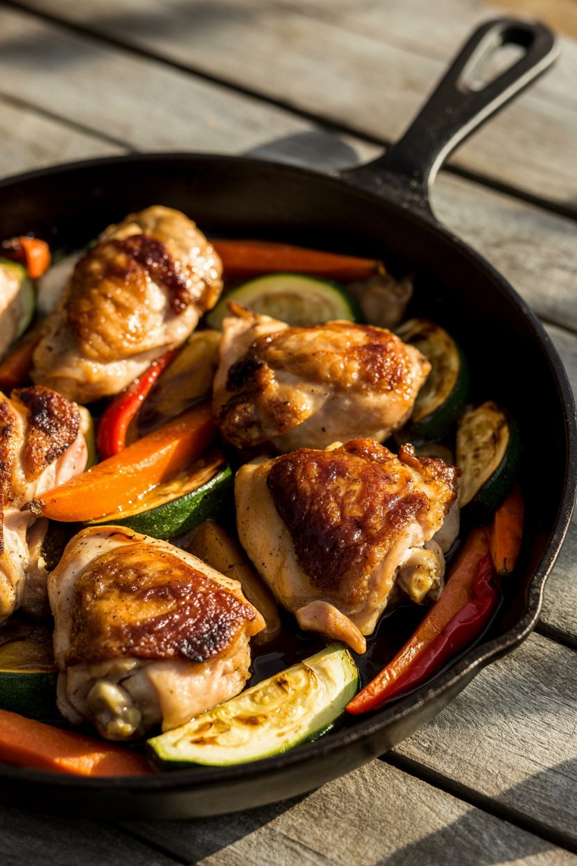 One Pan Balsamic Chicken 1 a photograph of a rustic cast iron skill T7aIf90OQWOYKCIJ ALFvA 9Yfnsn1HQjSeLIBT Ign6A