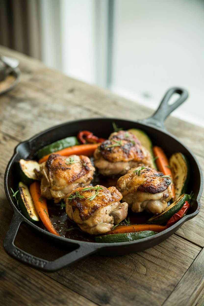 One Pan Balsamic Chicken 2 a photograph of a rustic cast iron skill notUDvquRay3S 9Og0Qm1w 9Yfnsn1HQjSeLIBT Ign6A