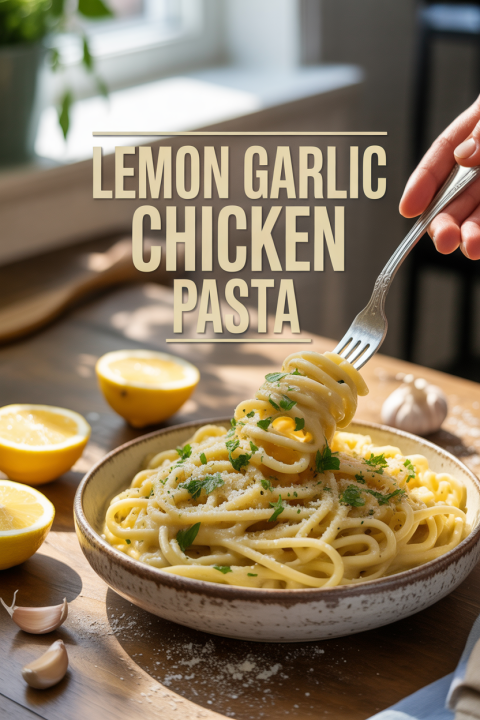 Lemon Garlic Chicken Pasta: A Zesty, Creamy Dinner Favorite 2 a photograph of a rustic ceramic bowl fi HfEvwJRFTuaQZrbgwkE43w MJt rPhXQji7JOS9wePc3A