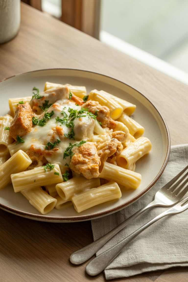 Garlic Butter Chicken Rigatoni – Creamy, Cheesy & So Satisfying