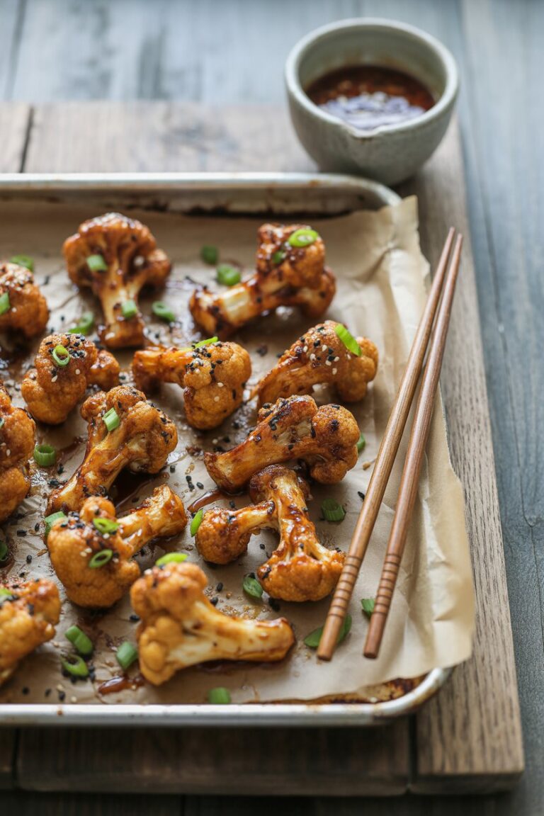 Sticky Sesame Cauliflower Wings