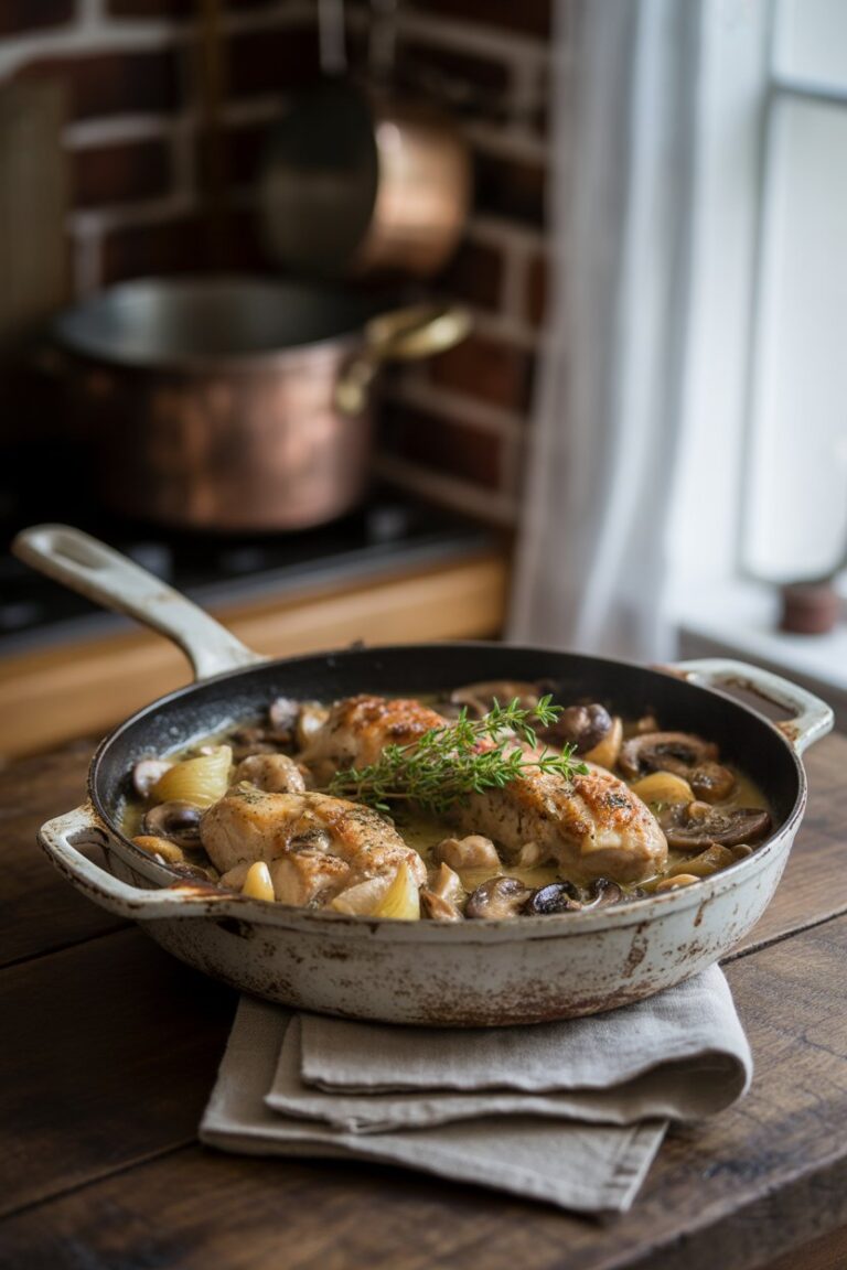 Garlic Butter Salmon with Spinach and Mushrooms in Creamy Sauce