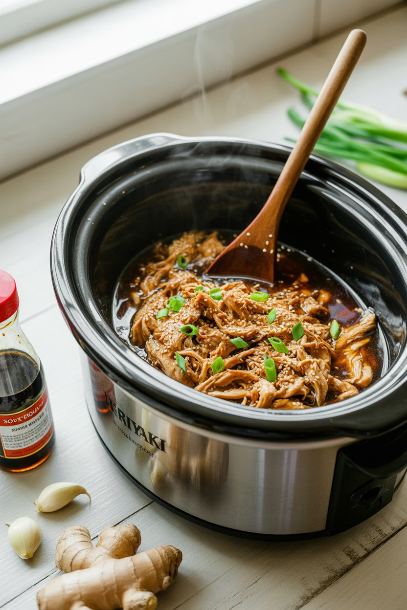 Slow Cooker Teriyaki Chicken: A Flavor-Packed Weeknight Favorite 5 a photograph of a slow cooker filled wit QJNkv4R7SWOc1ihAGtJwrw KM503uoRT C7FrICEj96dQ 2