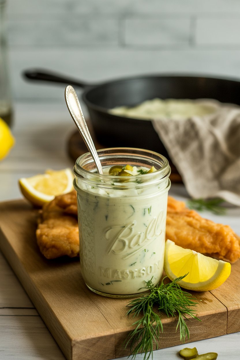 Southern Tartar Sauce: A Tangy Classic with a Southern Twist 4 a photograph of a small mason jar filled ddXDyEFFSNSW6X2ymsK6WA UOQdhNhOSsSAY0yF71D DQ