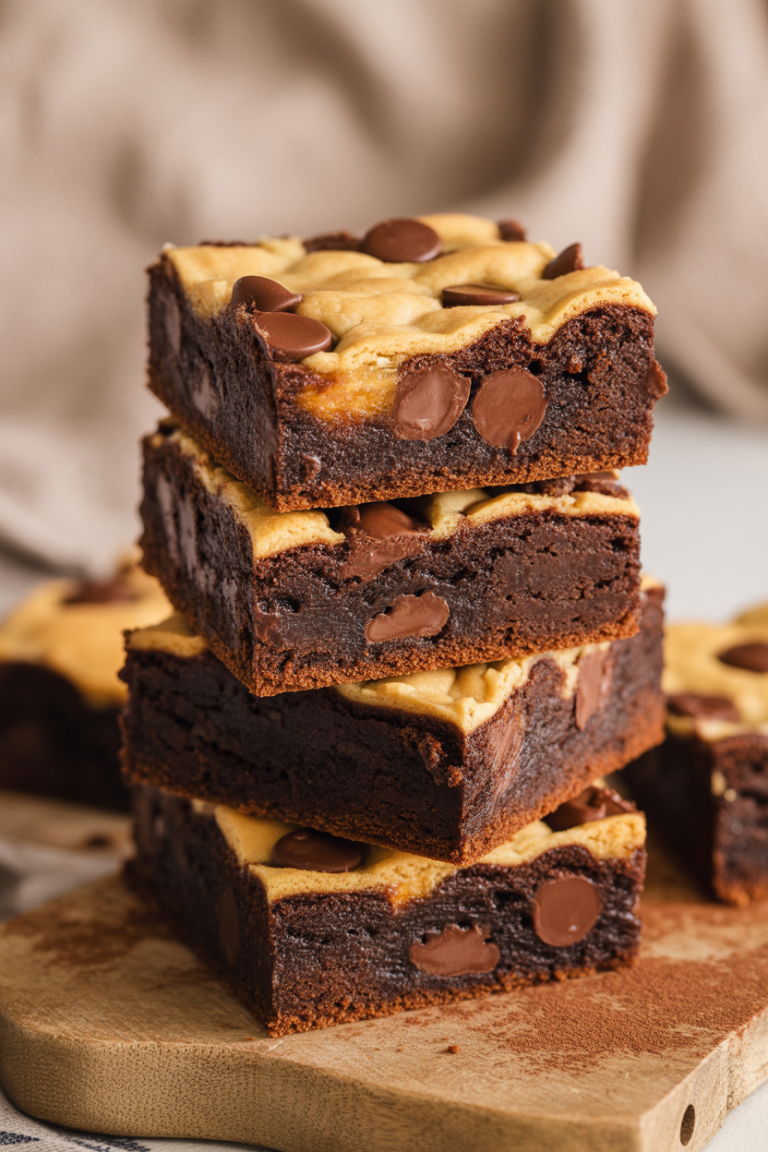 Fudgy Chocolate Chip Cookie Brownies Recipe
