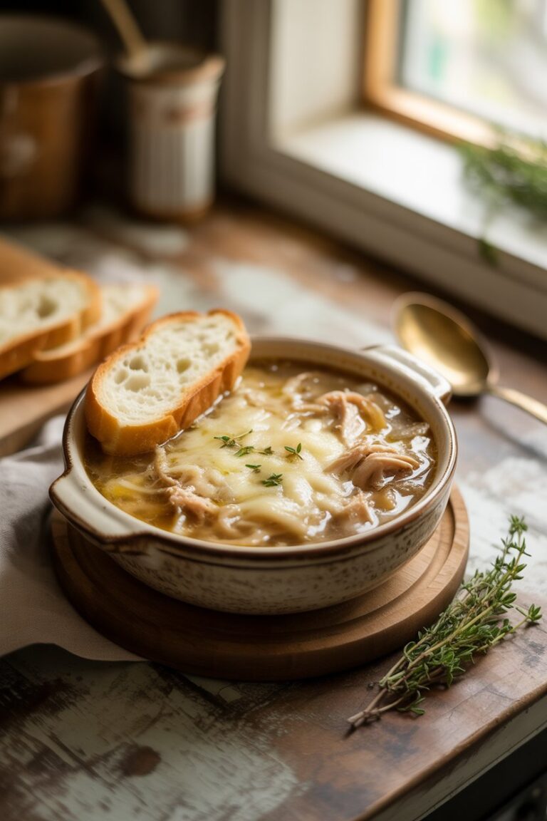 French Onion Chicken Soup