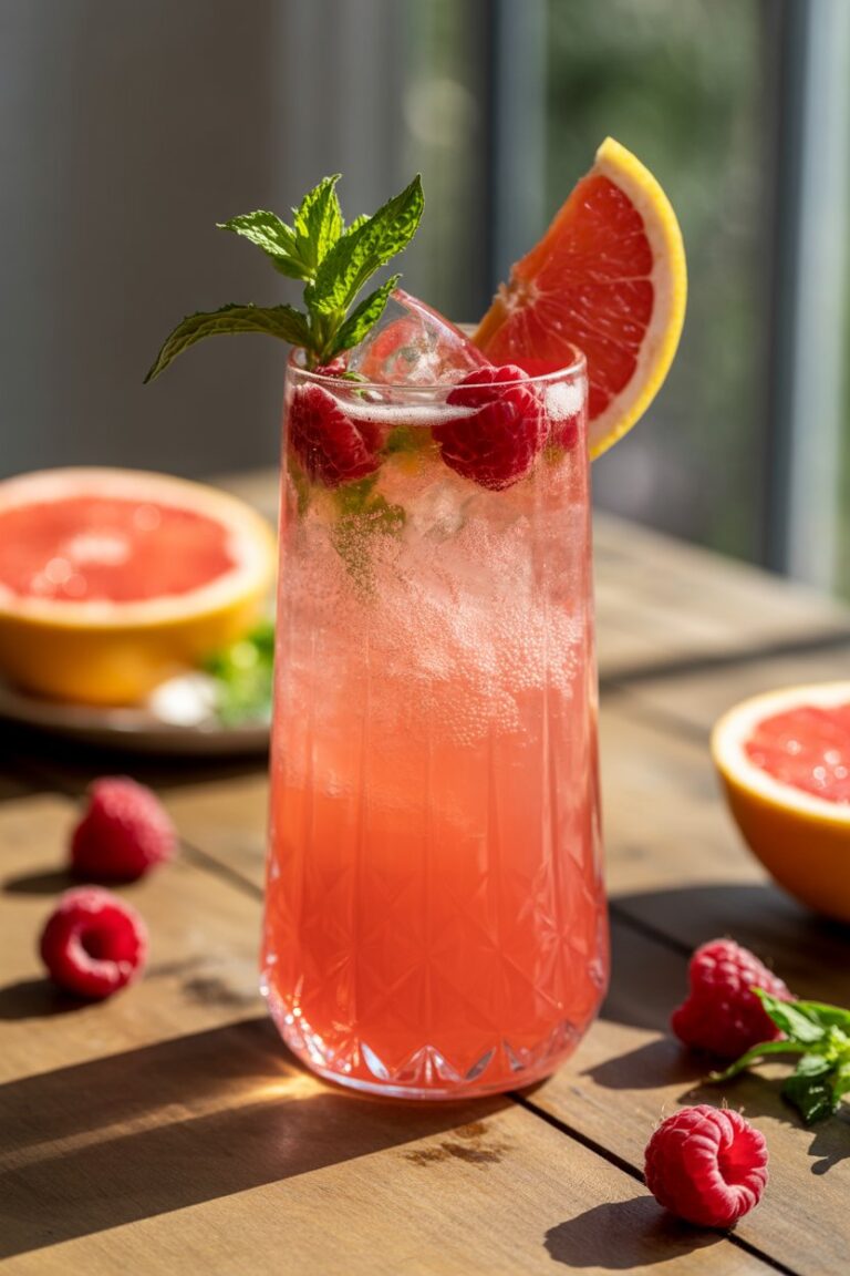 Raspberry Grapefruit Refresher Recipe Cocktail Beverage