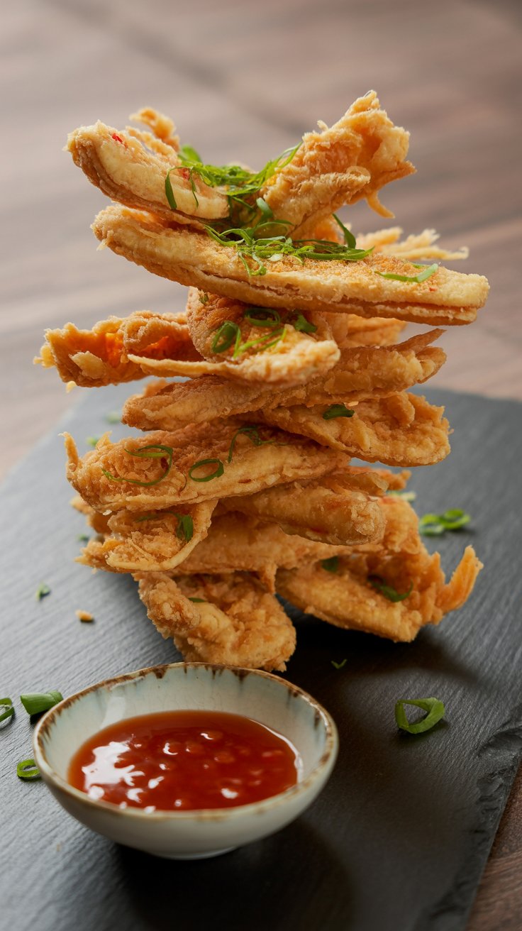 Crab Crunchies Snack: The Ultimate Guide to Making Delicious Seafood Treats 2 a photograph of a towering stack of