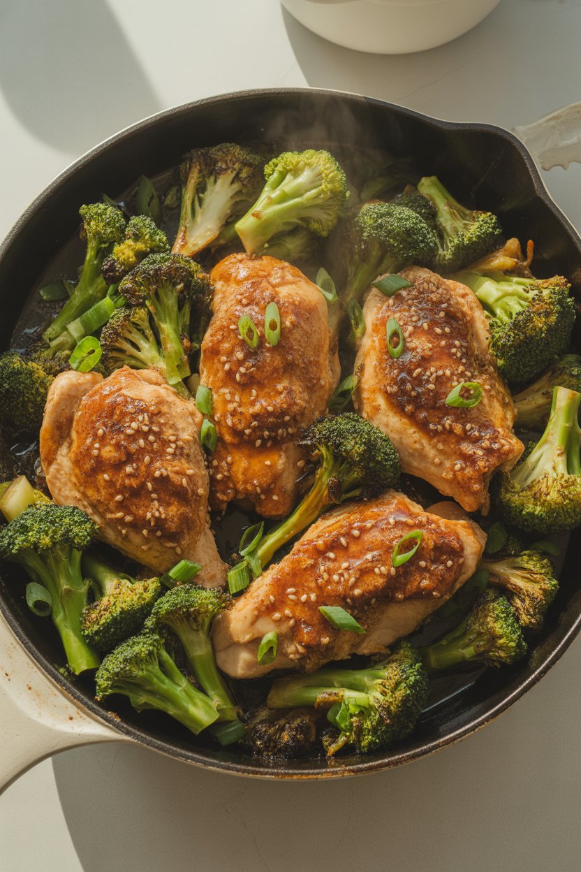 Honey Garlic Chicken and Broccoli: A Perfect One-Pan Dinner Solution 1 a photograph of a vibrant honey garlic c hy2hHcz5T yW715bJhvo7A vEsJj MjR eVGrYy5vdwMg