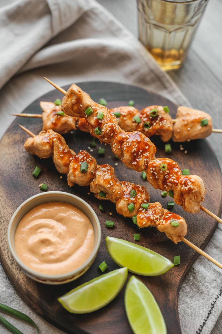 Bang Bang Chicken Skewers – Sweet, Spicy & Ready in Minutes!
