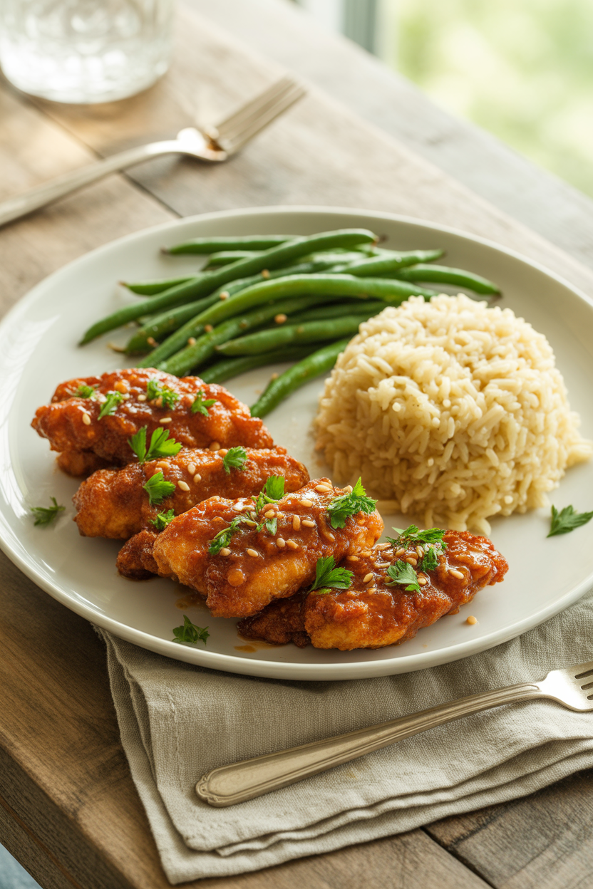 Honey Garlic Chicken Tenders: A Sweet and Savory Delight for Every Table 1 a photograph of crispy honey garlic chic uo5puBg8QMejo5XZsoep2Q 8Jm8 KSXRQKDOGDOGsNBrg