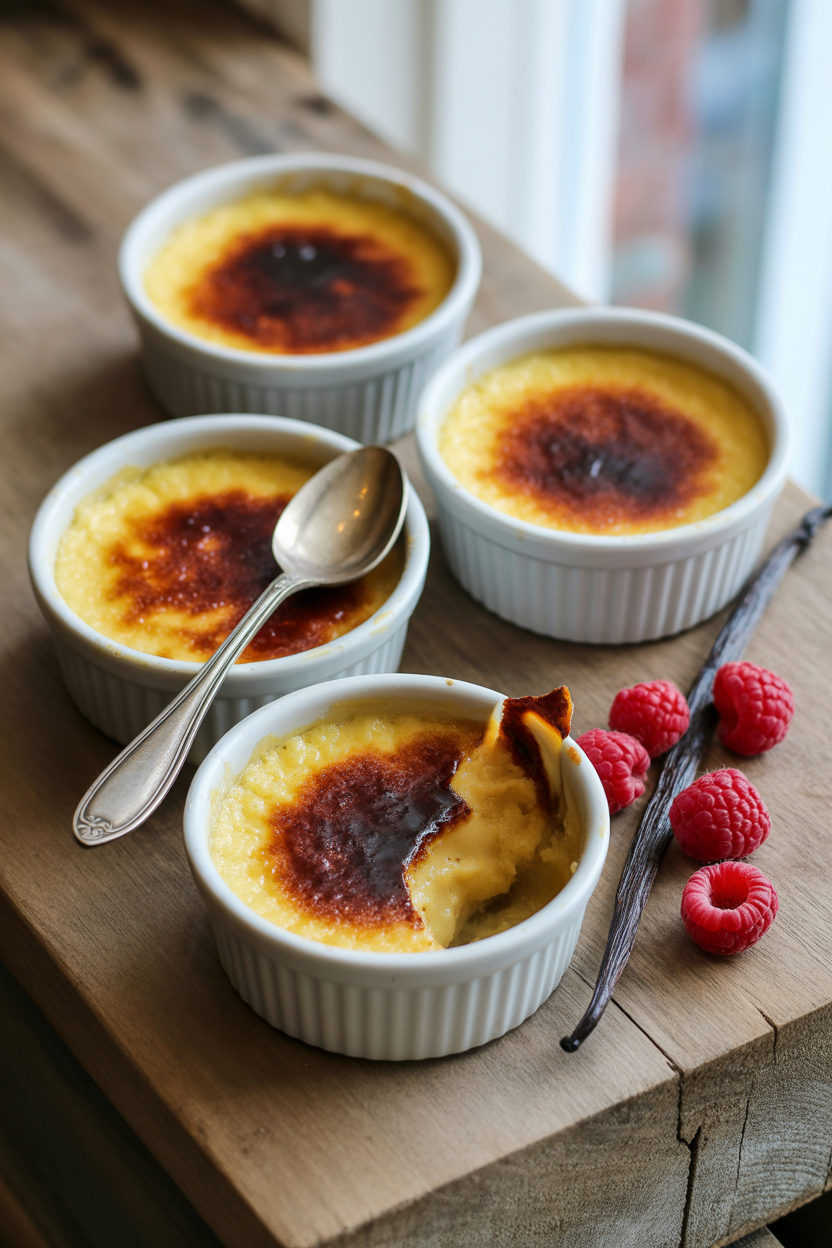 Crème Brûlée: Mastering the Classic French Dessert at Home 3 a photograph of four individual creme br 9hzyHaFWR3CeqQUgJmpt w KtBBUvOsT