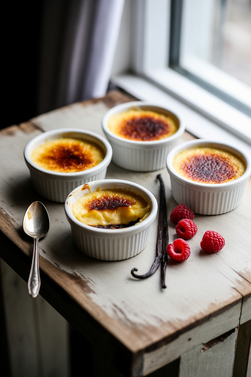 Crème Brûlée: Mastering the Classic French Dessert at Home 5 a photograph of four individual creme br VCLkG2VfTryfKu5c8fvMWA KtBBUvOsT G79jDZz5hx3Q 1