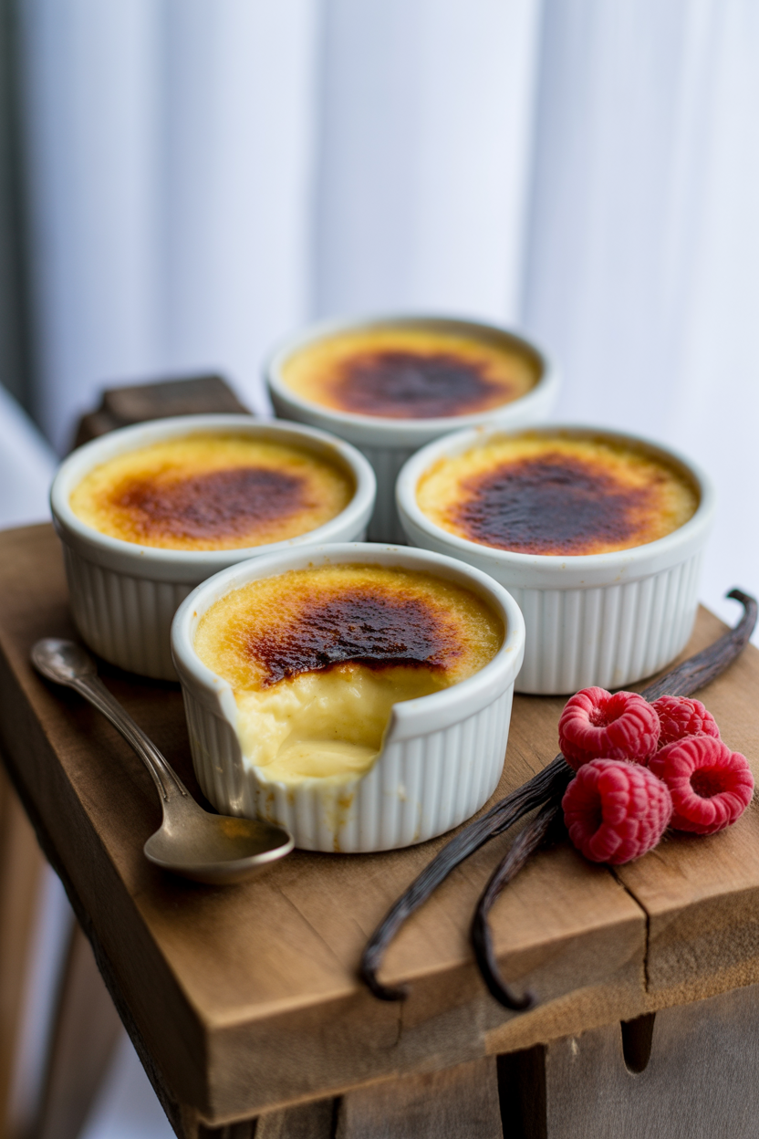 Crème Brûlée: Mastering the Classic French Dessert at Home 1 a photograph of four individual creme br or2lzUIpR 6fk9pm7s0T7Q KtBBUvOsT G79jDZz5hx3Q 1