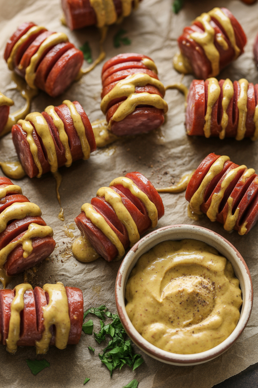 a photograph of freshly baked mustard
