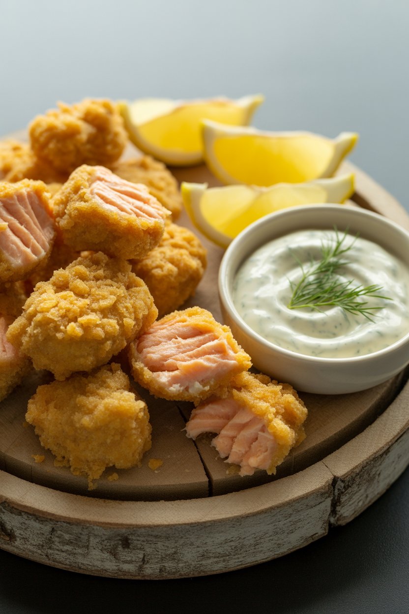 a photograph of golden brown salmon bite JzN9 wXnS3q3v71A4ir2Pg IwJD vmMSImksAs