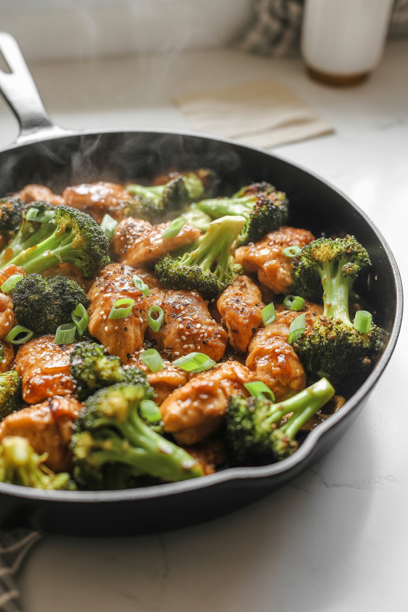 Honey Garlic Chicken and Broccoli: A Perfect One-Pan Dinner Solution 5 a photograph showcases a vibrant serving duOenC8aQMSr8 XThWJZyQ vEsJj MjR eVGrYy5vdwMg