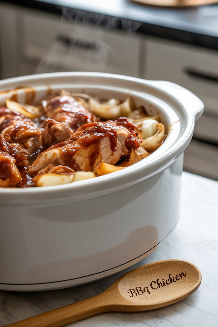 Crockpot BBQ Chicken: The Ultimate Comfort Food Made Easy 2 a photograph showcasing a close up of