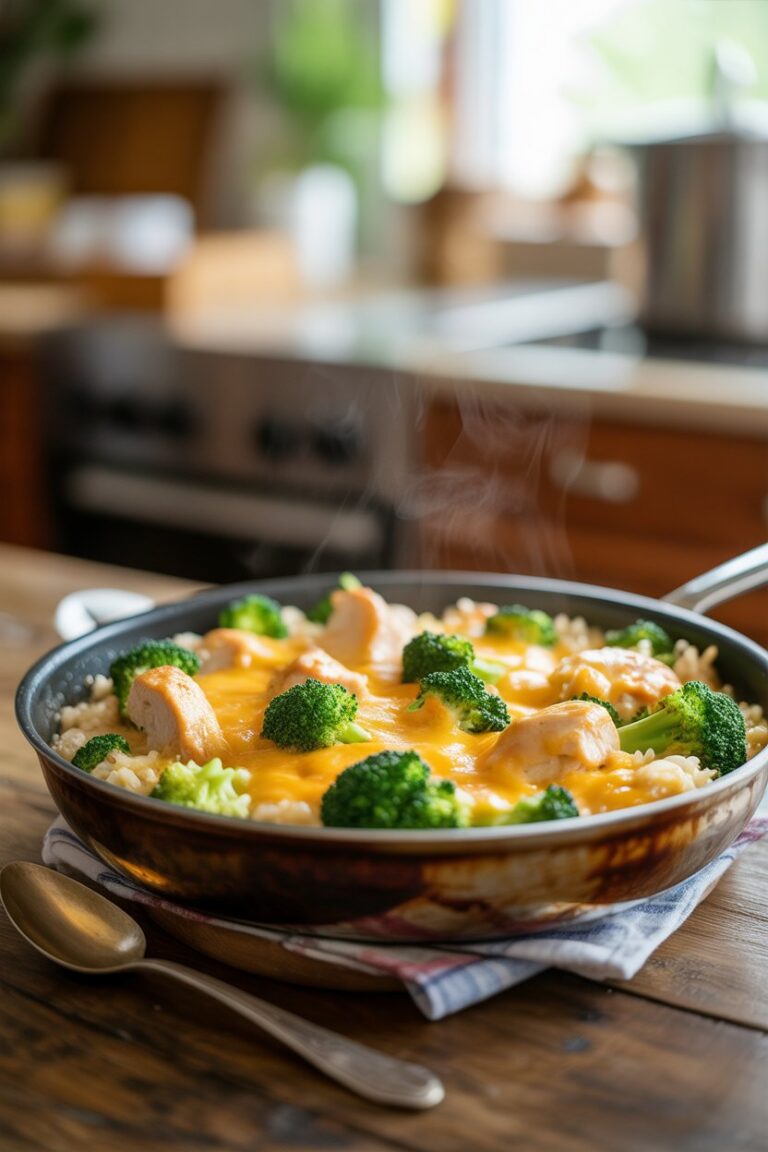 Cheesy Chicken Broccoli Rice – A Comfort Food Classic You’ll Love
