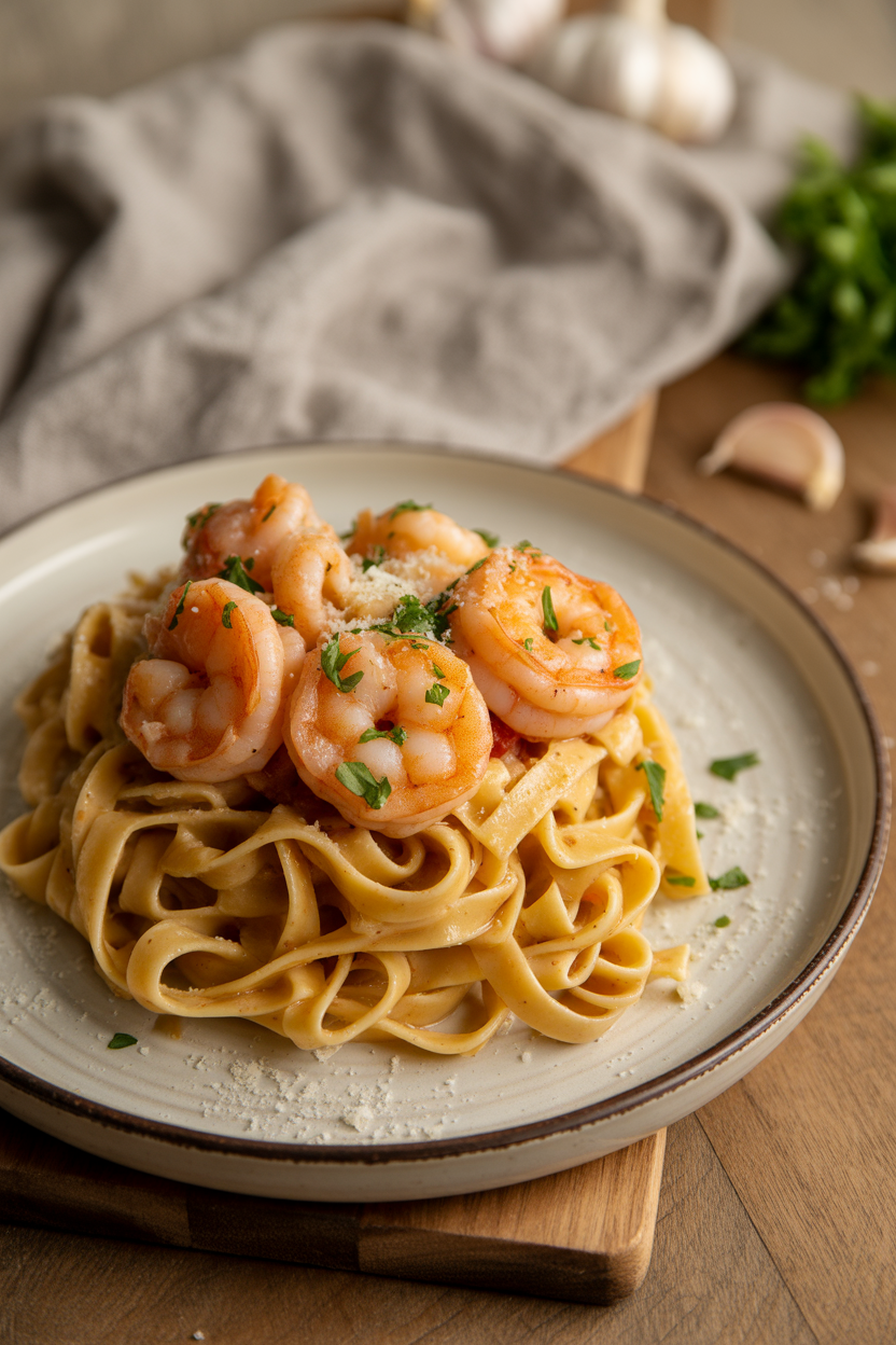 Marry Me Shrimp Pasta – Creamy, Garlicky & Absolutely Delicious! 5 a plated serving of marry me shrimp