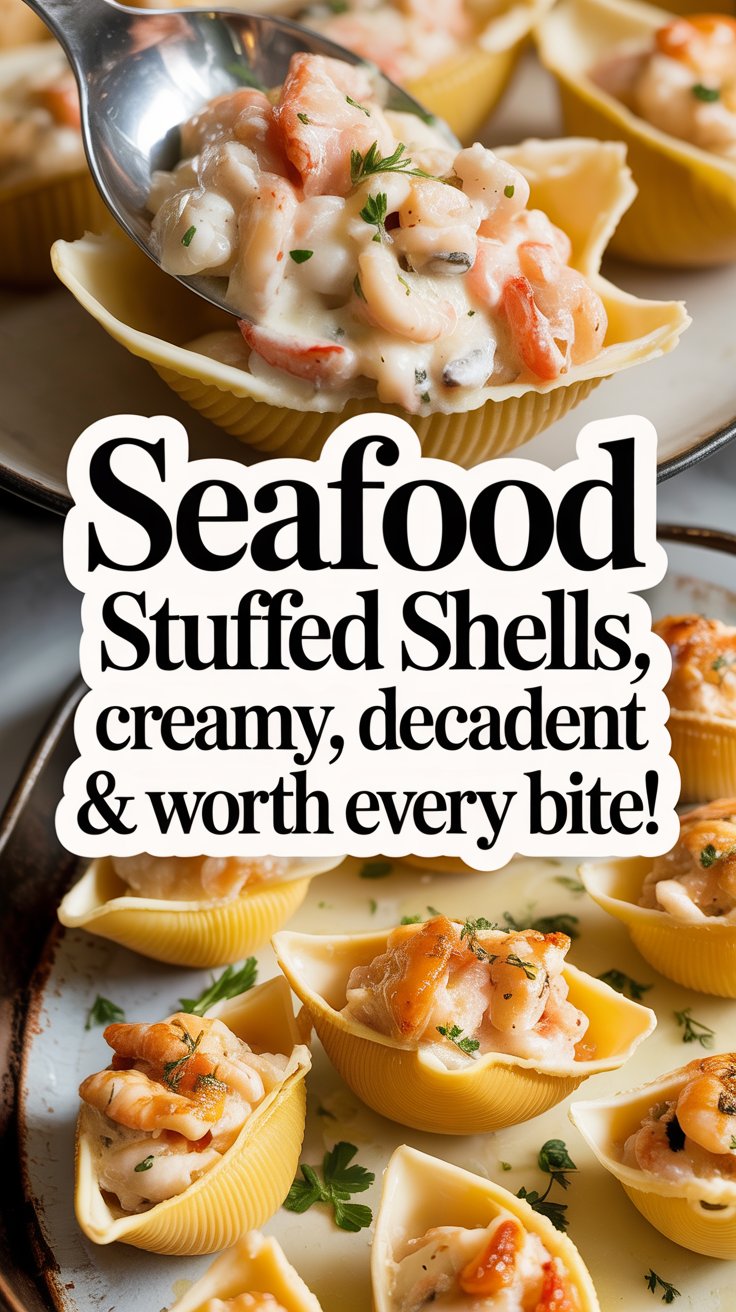 Seafood Stuffed Shells – Creamy, Decadent & Worth Every Bite!